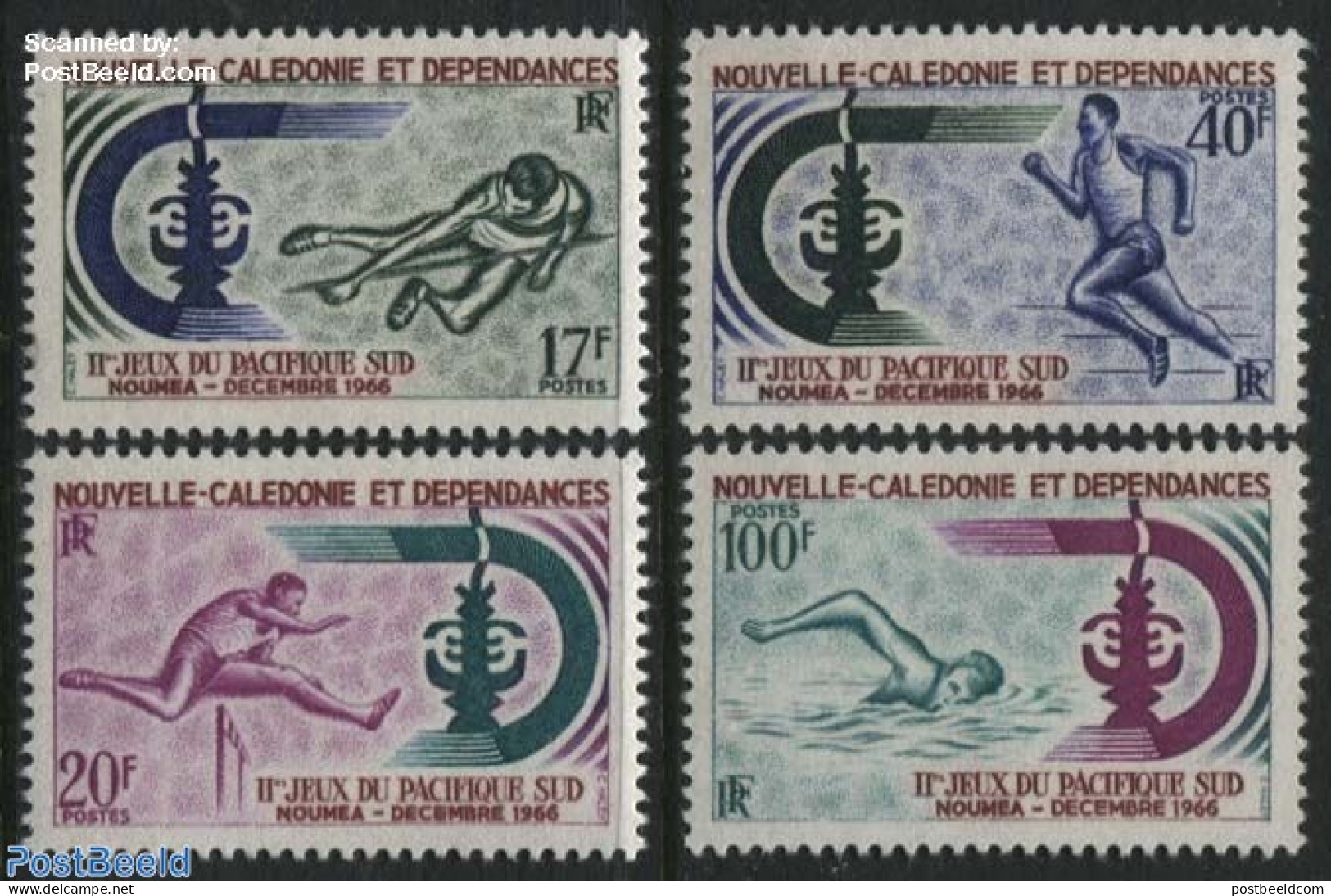 New Caledonia 1966 South Pacific Games 4v, Mint NH, Sport - Athletics - Sport (other And Mixed) - Swimming - Ungebraucht