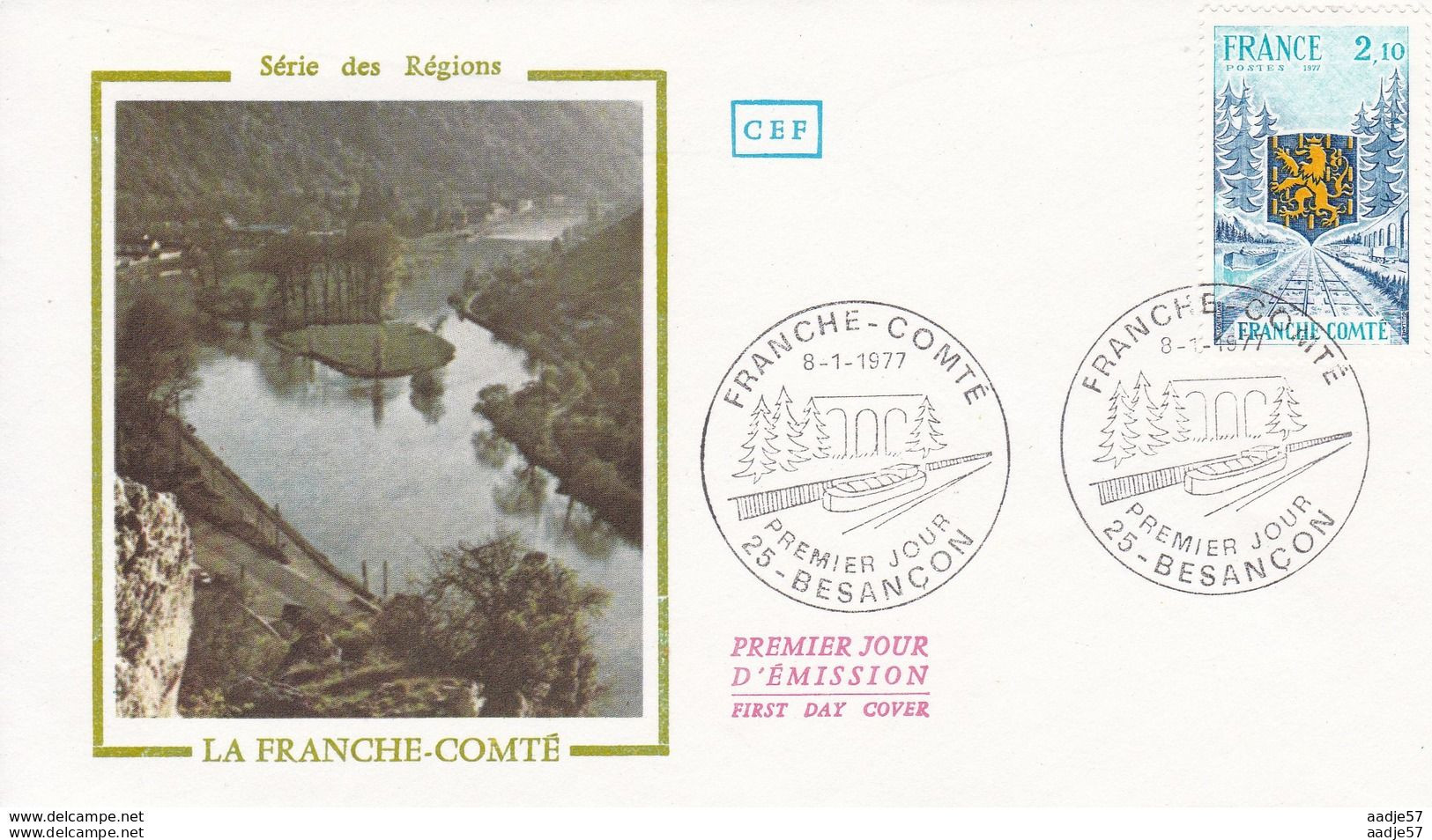 Frankreich France FDC 08.02.1977 Besancon - Trenes