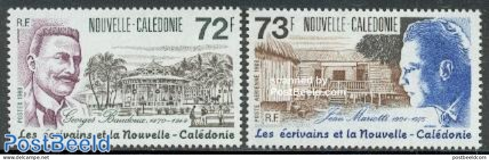 New Caledonia 1988 Authors 2v, Mint NH, Art - Authors - Neufs