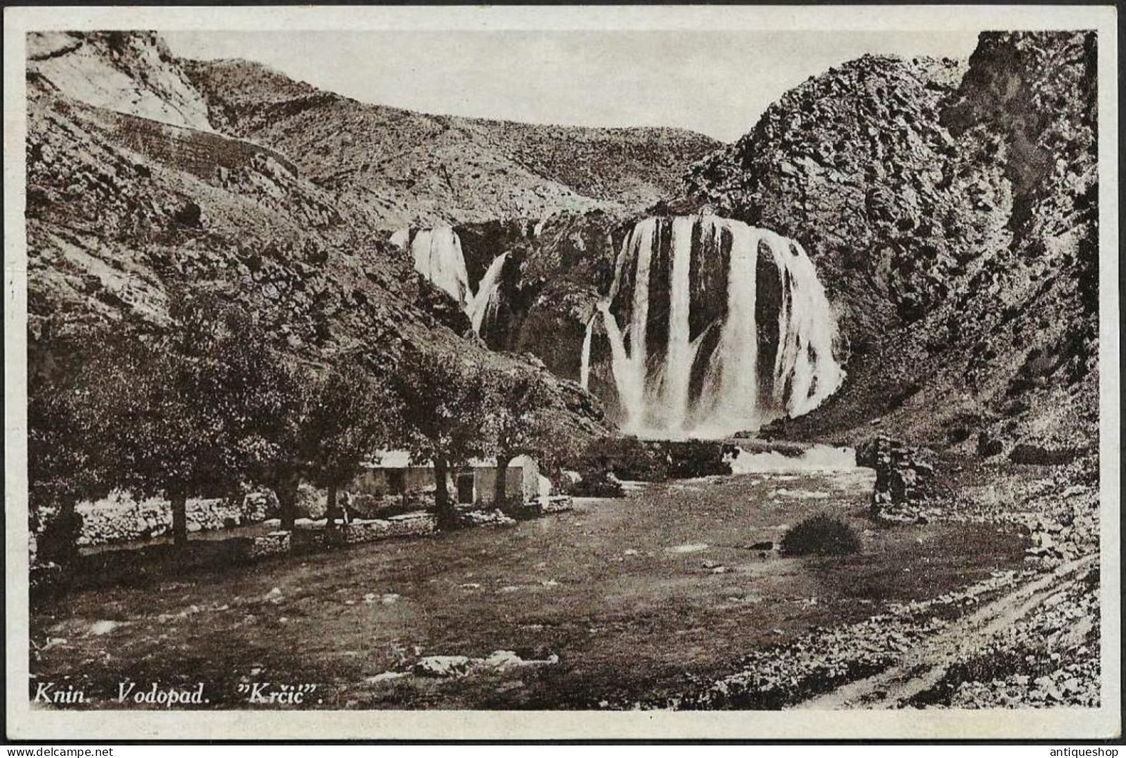 Croatia-----Knin (Vodopad Krcic)-----old Postcard - Kroatië