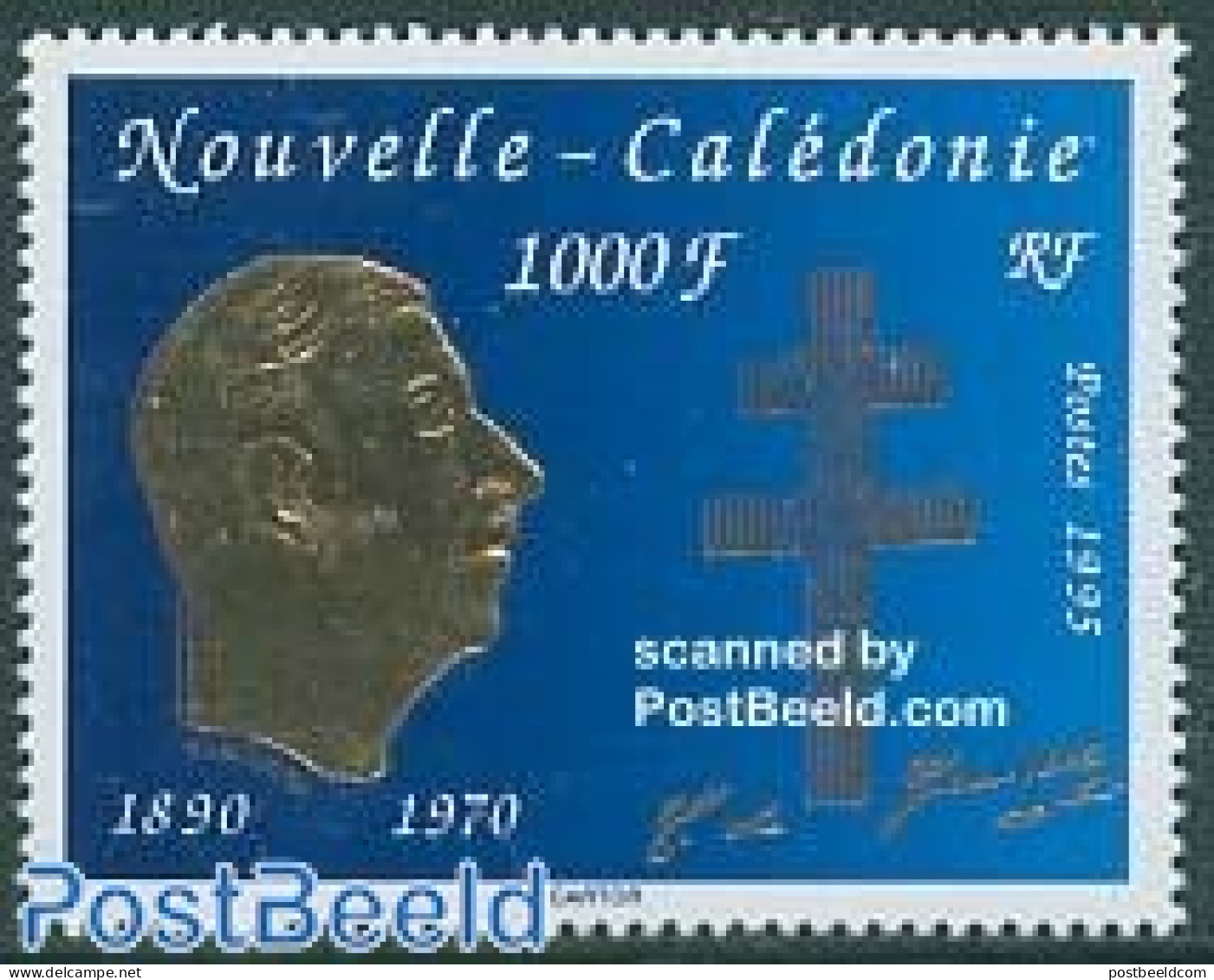 New Caledonia 1995 Charles De Gaulle 1v, Mint NH, History - French Presidents - Politicians - Nuovi