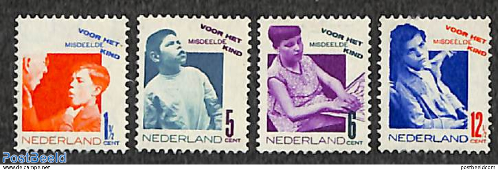 Netherlands 1931 Child Welfare 4v, Unused (hinged), Health - Disabled Persons - Unused Stamps
