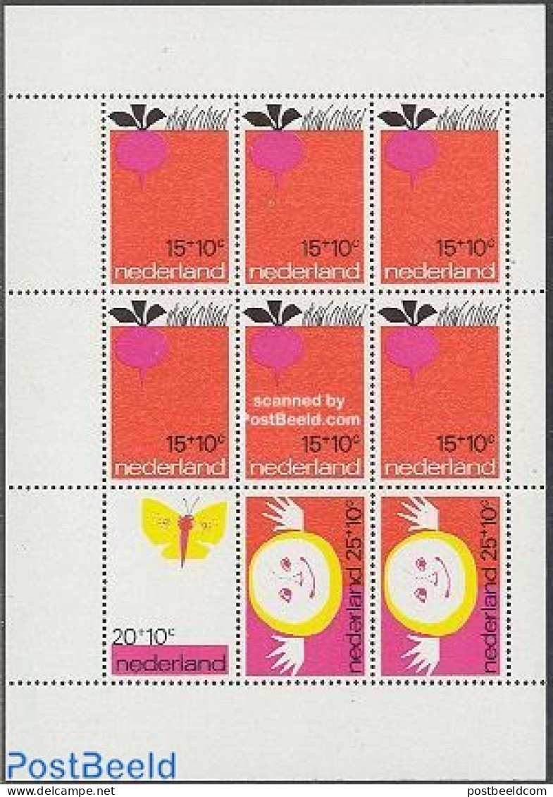 Netherlands 1971 Child Welfare S/s, Mint NH, Nature - Butterflies - Ongebruikt