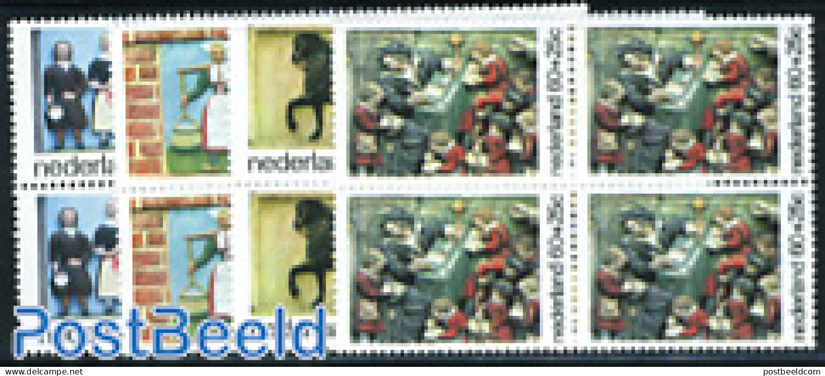 Netherlands 1975 Child Welfare 4v, Blocks Of 4 [+], Mint NH, Health - Nature - Food & Drink - Horses - Neufs