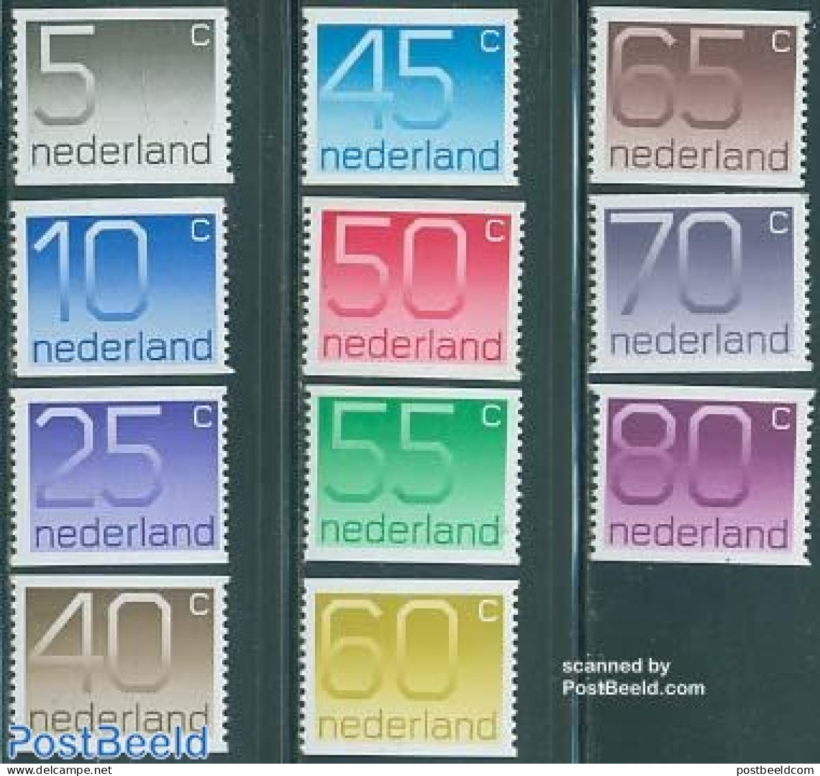 Netherlands 1976 Definitives, Coil Stamps 11v, Mint NH - Ungebraucht