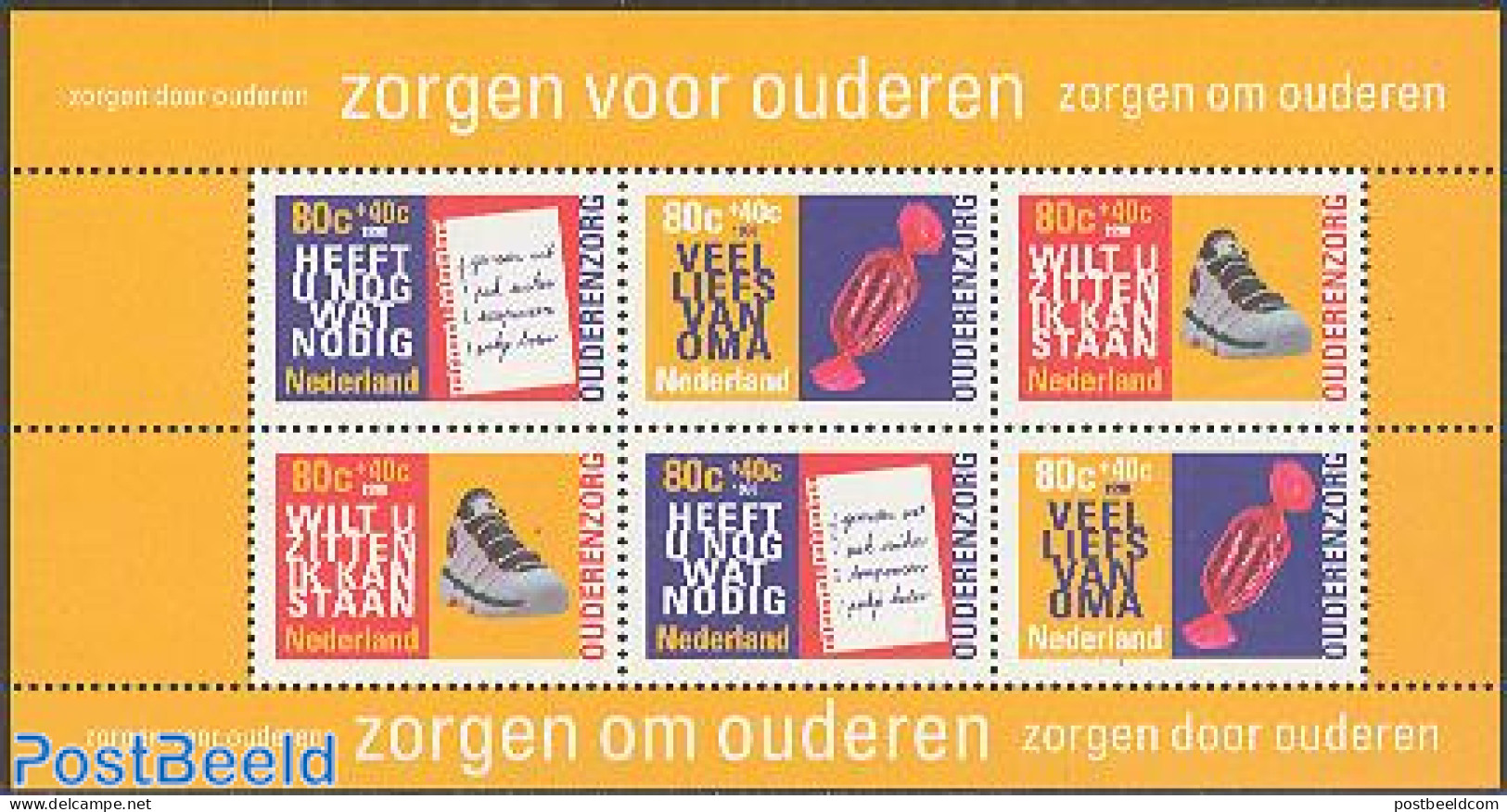 Netherlands 1998 Summer, Senior People S/s, Mint NH, Various - Greetings & Wishing Stamps - Art - Handwriting And Auto.. - Unused Stamps
