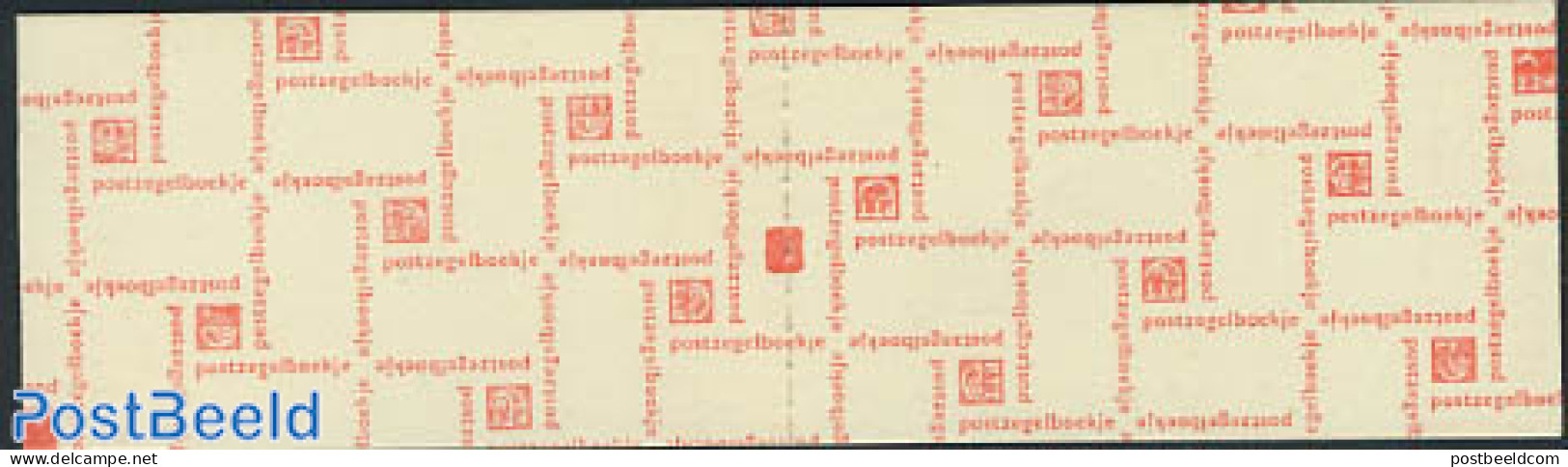 Netherlands 1969 4x25c Booklet, Norm.paper, Count Block, Postgiro V, Mint NH, Stamp Booklets - Ungebraucht