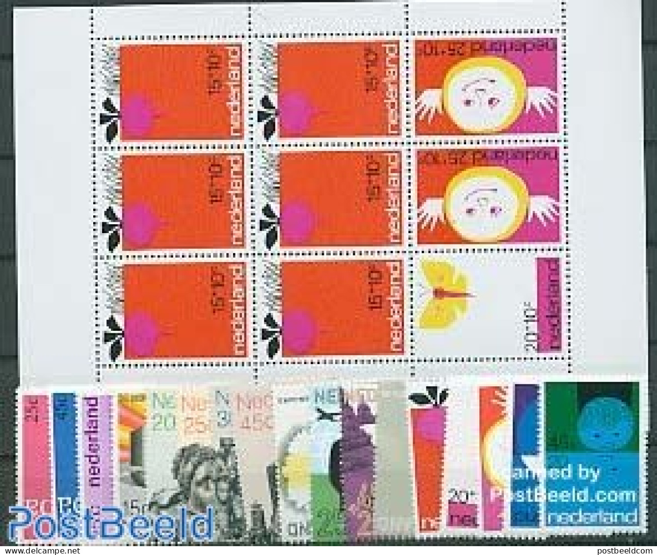 Netherlands 1971 Yearset 1971 (17v+1s/s), Mint NH, Various - Yearsets (by Country) - Nuovi