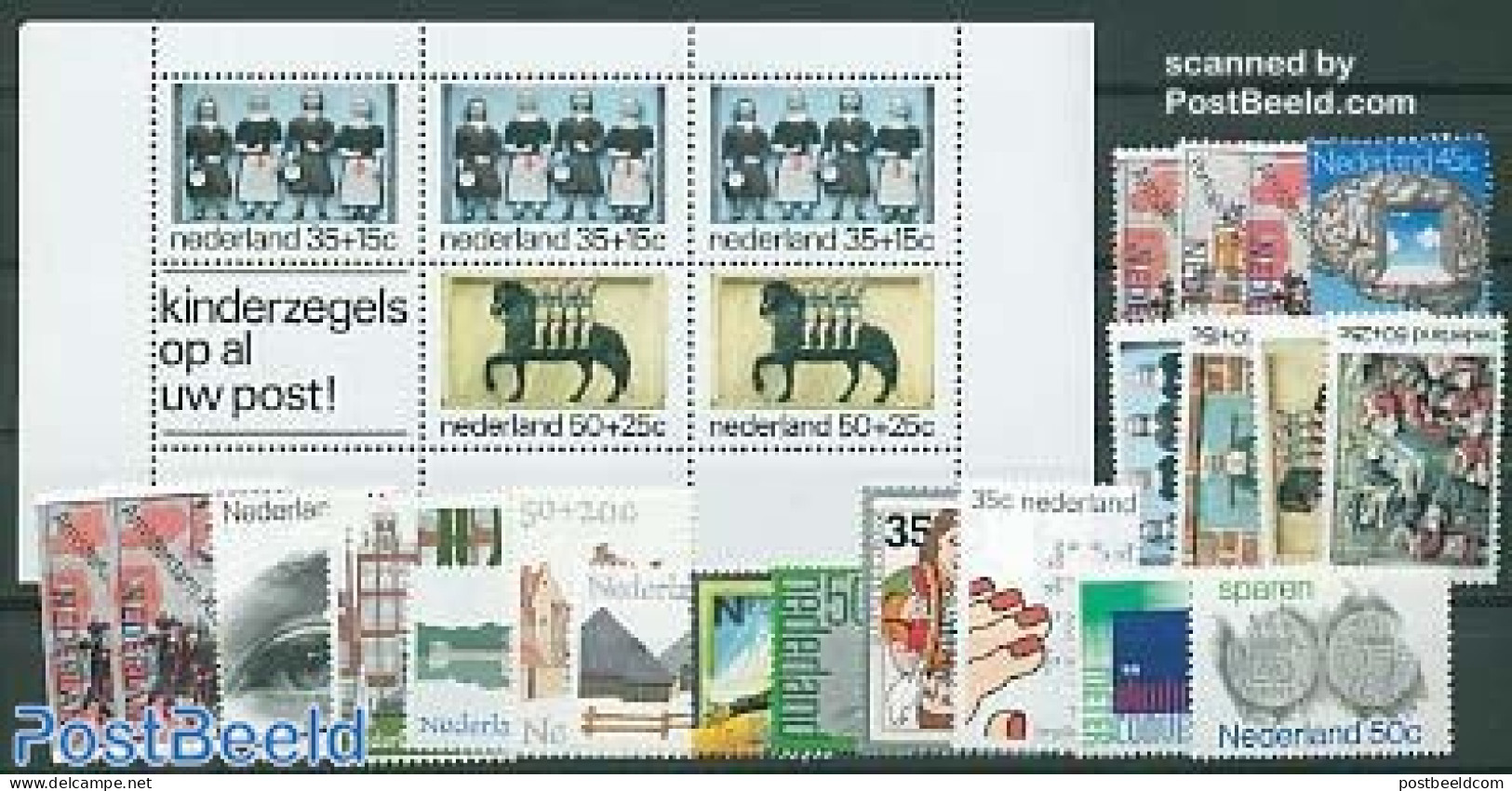 Netherlands 1975 Yearset 1975 (21v+1s/s), Mint NH, Various - Yearsets (by Country) - Nuevos