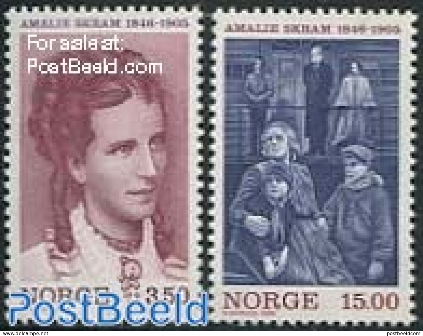 Norway 1996 Amalie Skram 2v, Mint NH, Art - Authors - Ongebruikt