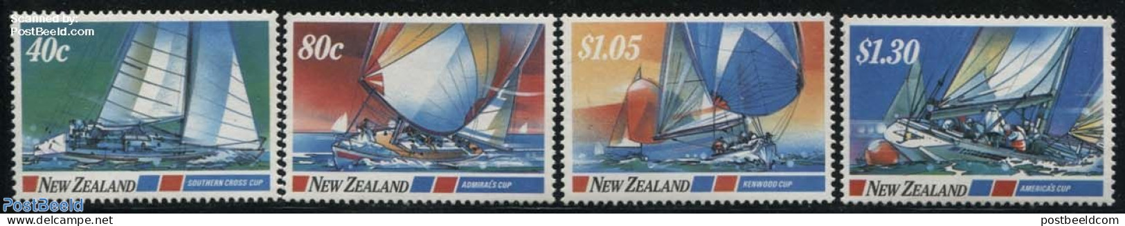 New Zealand 1987 Yacht Races 4v, Mint NH, Sport - Sailing - Sport (other And Mixed) - Ungebraucht