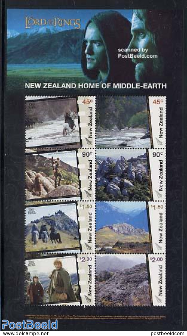 New Zealand 2004 Home Of Middle Earth 8v M/s, Mint NH, Nature - Horses - Art - Photography - Science Fiction - Nuovi