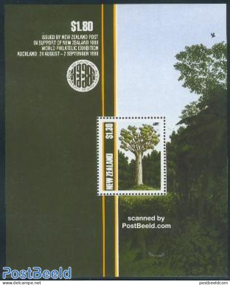 New Zealand 1989 Trees S/s, Mint NH, Nature - Trees & Forests - Neufs