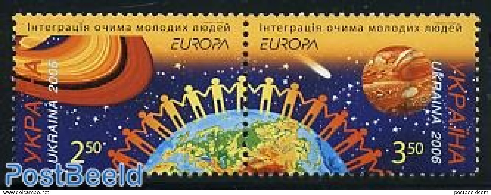 Ukraine 2006 Europa, Integration 2v [:], Mint NH, History - Various - Europa (cept) - Maps - Geografía