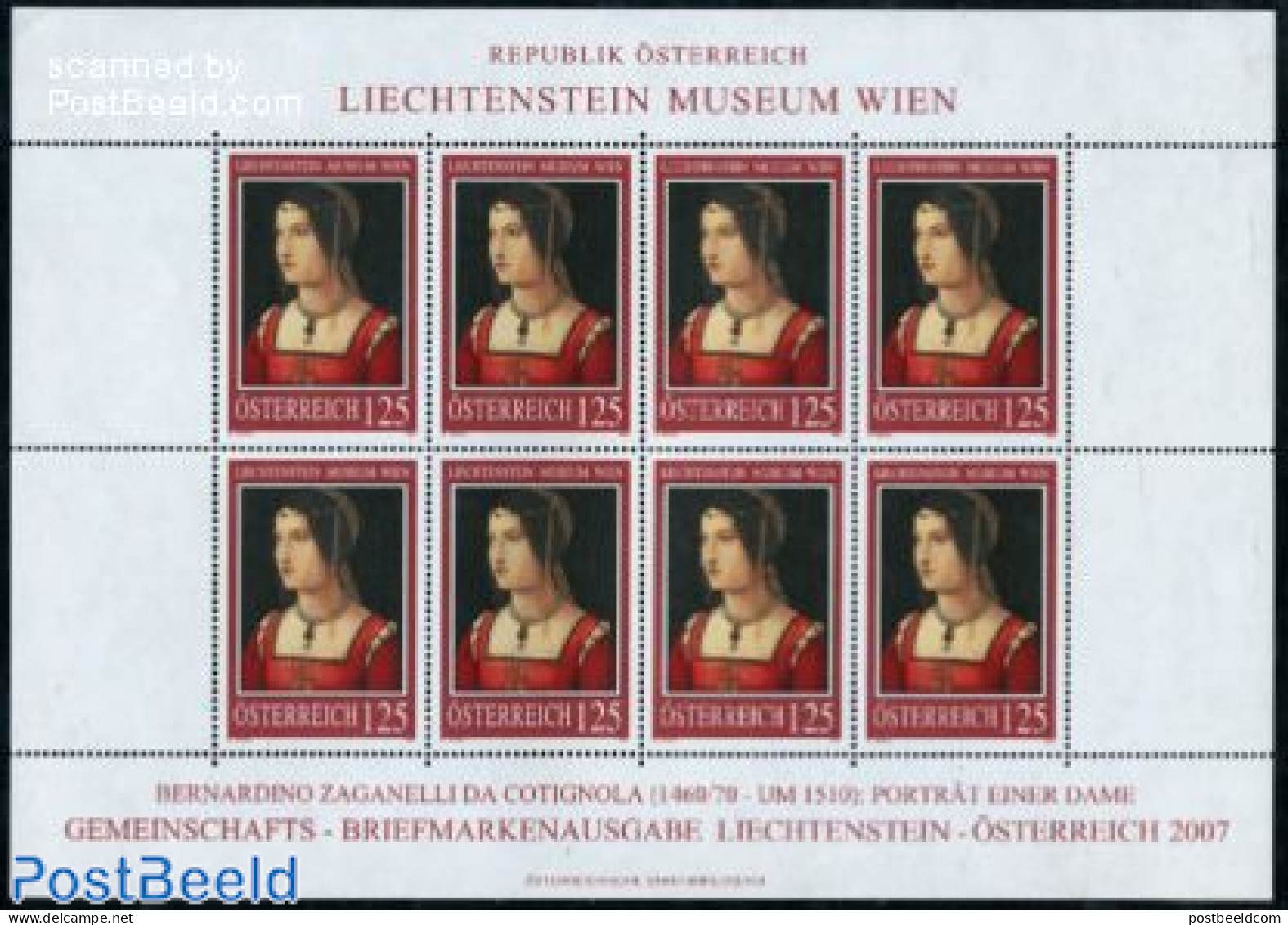Austria 2007 Liechtenstein Museum M/s, Mint NH, Various - Joint Issues - Art - Paintings - Unused Stamps