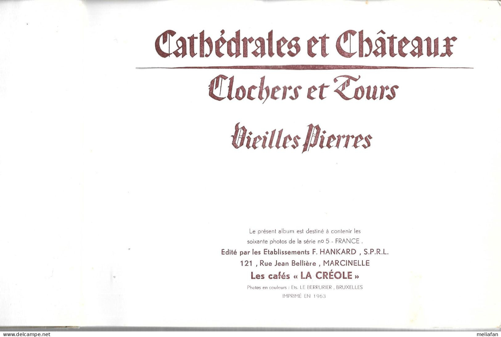 BT91 - ALBUM CAFE LA CREOLE - CATHEDRALES ET CHATEAUX - VOL 5 FRANCE - Albums & Katalogus