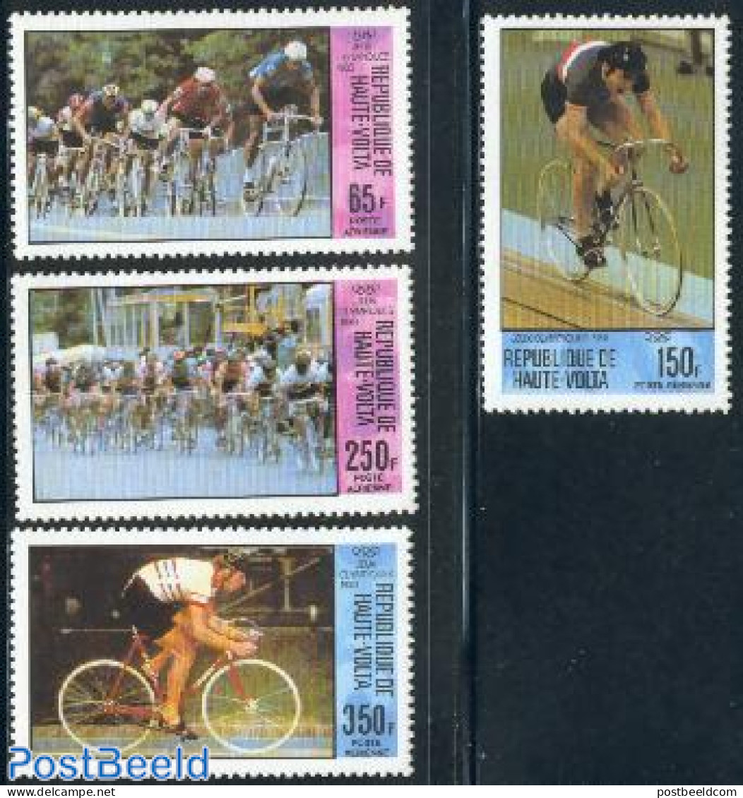 Upper Volta 1980 Olympic Games Moscow 4v, Mint NH, Sport - Cycling - Olympic Games - Radsport