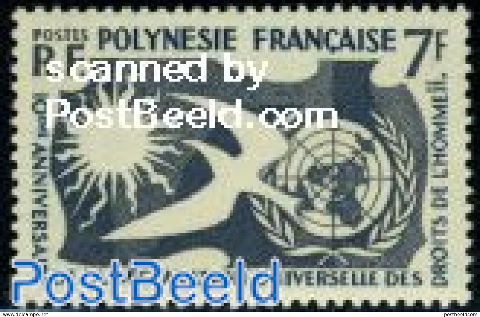 French Polynesia 1958 Human Rights 1v, Mint NH, History - Human Rights - United Nations - Ongebruikt