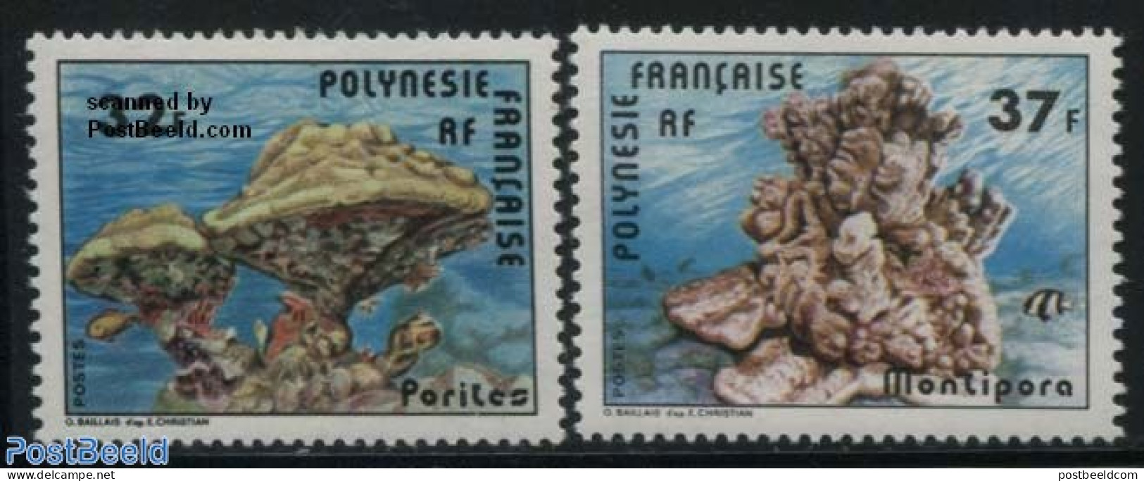 French Polynesia 1979 Corals 2v, Mint NH, Nature - Ungebraucht