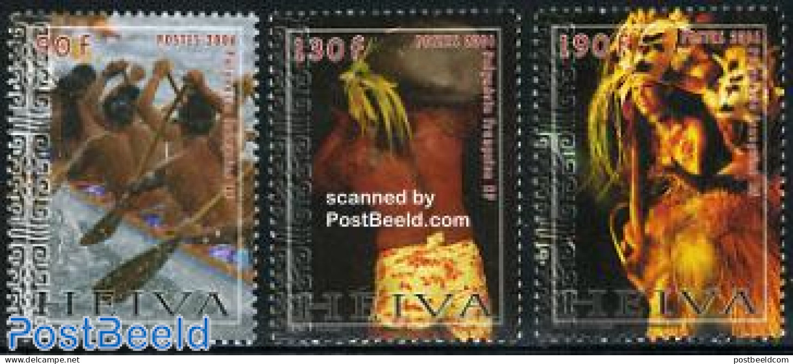 French Polynesia 2006 Heiva 2006 3v, Mint NH, Sport - Transport - Various - Kayaks & Rowing - Sport (other And Mixed) .. - Nuevos