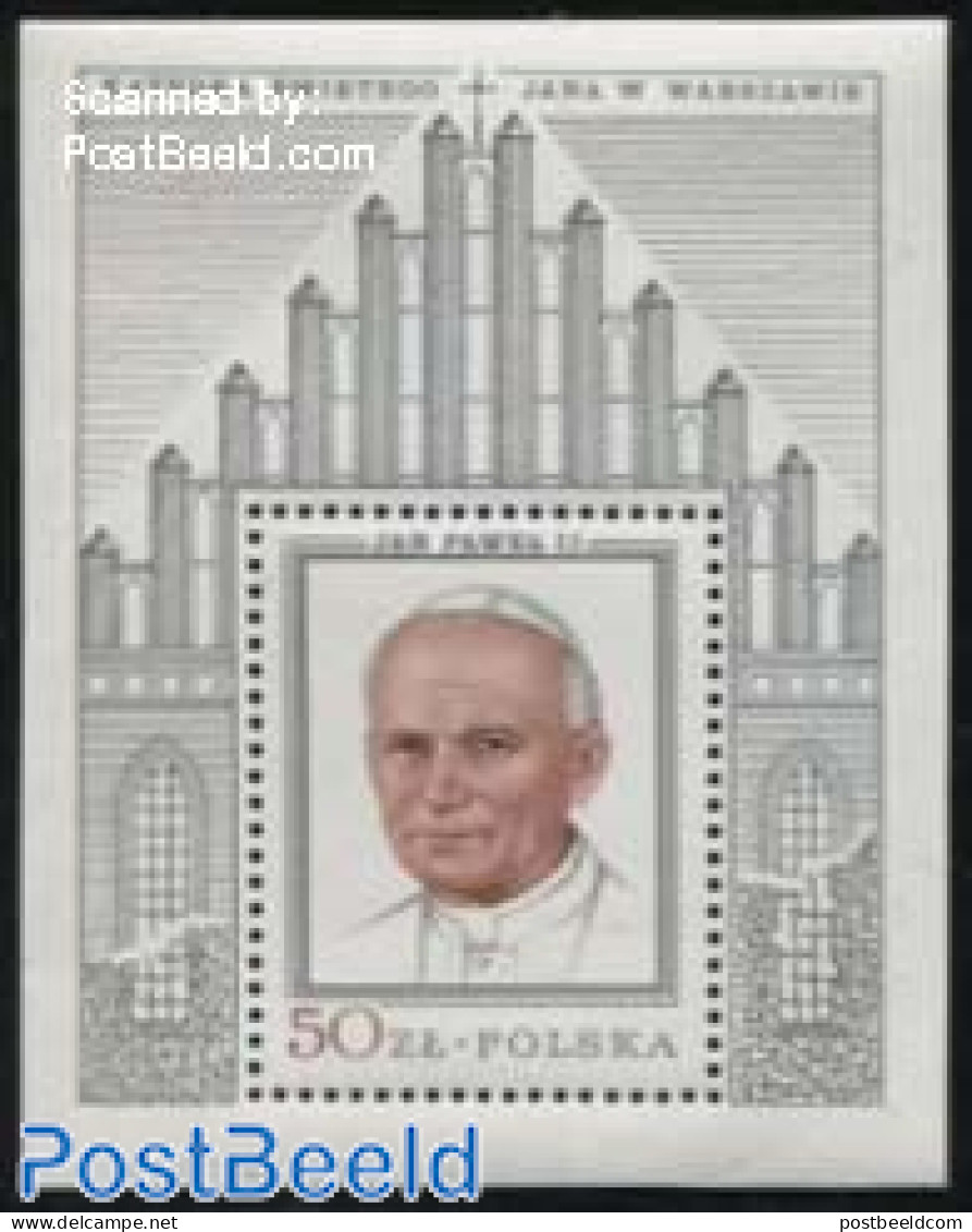Poland 1979 Visit Of Pope John Paul II S/s (silver), Mint NH, Religion - Pope - Religion - Ongebruikt