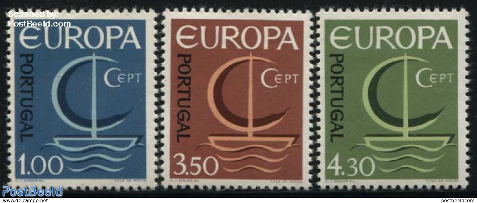 Portugal 1966 Europa 3v, Mint NH, History - Europa (cept) - Ongebruikt