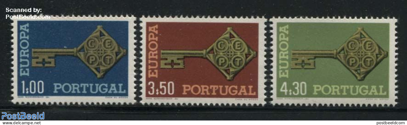Portugal 1968 Europa 3v, Mint NH, History - Europa (cept) - Neufs