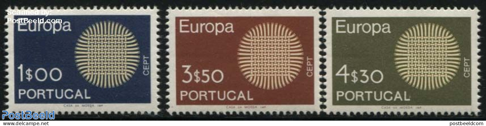 Portugal 1970 Europa 3v, Mint NH, History - Europa (cept) - Nuovi