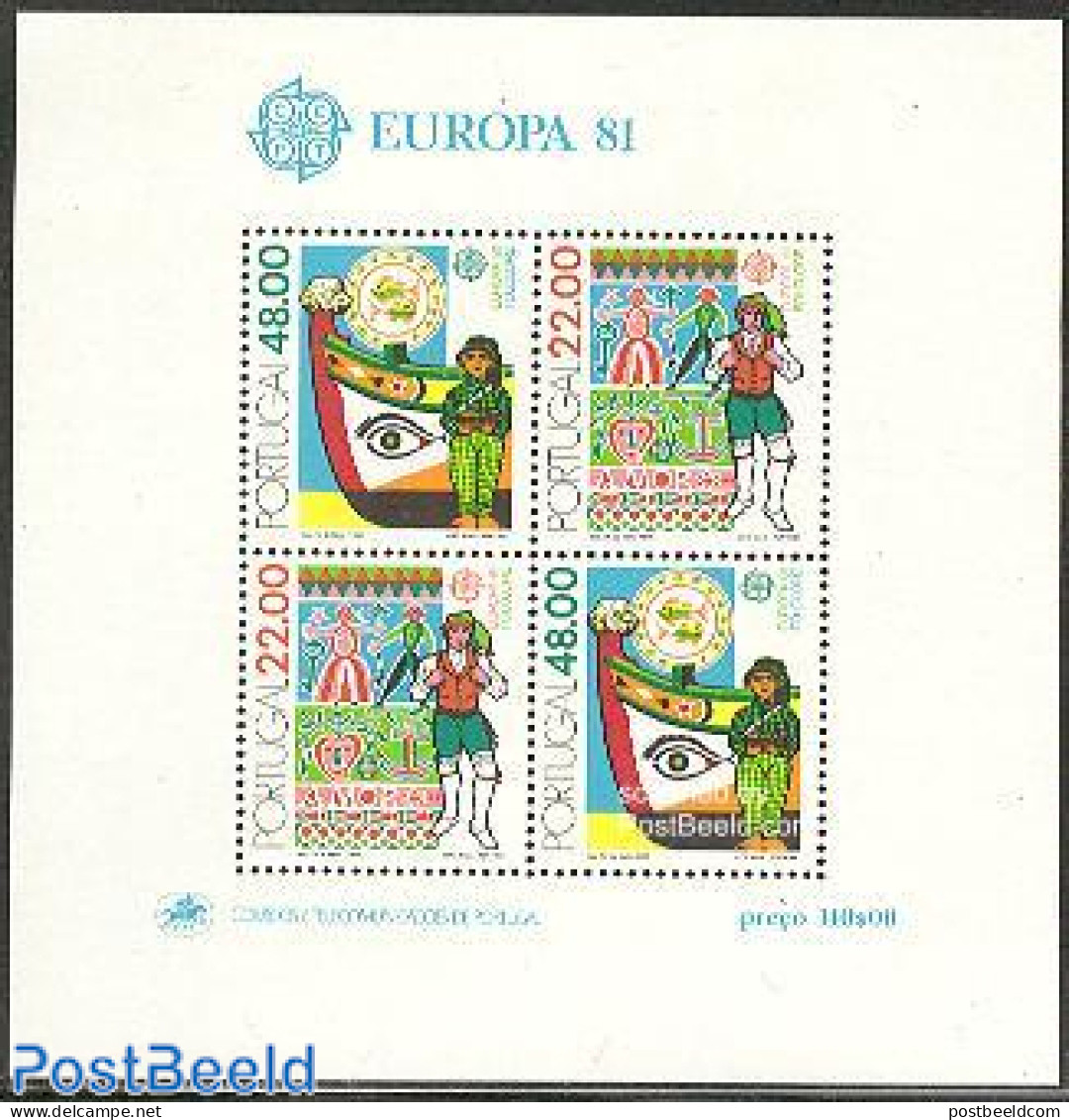 Portugal 1981 Europa, Folklore S/s, Mint NH, History - Various - Europa (cept) - Folklore - Ongebruikt