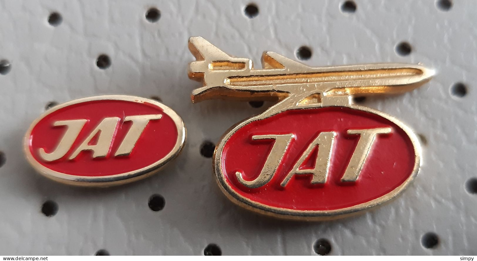 JAT Yugoslav Airlines Aero Transport  Air Carrier Plane Airplain Yugoslavia Pins - Avions