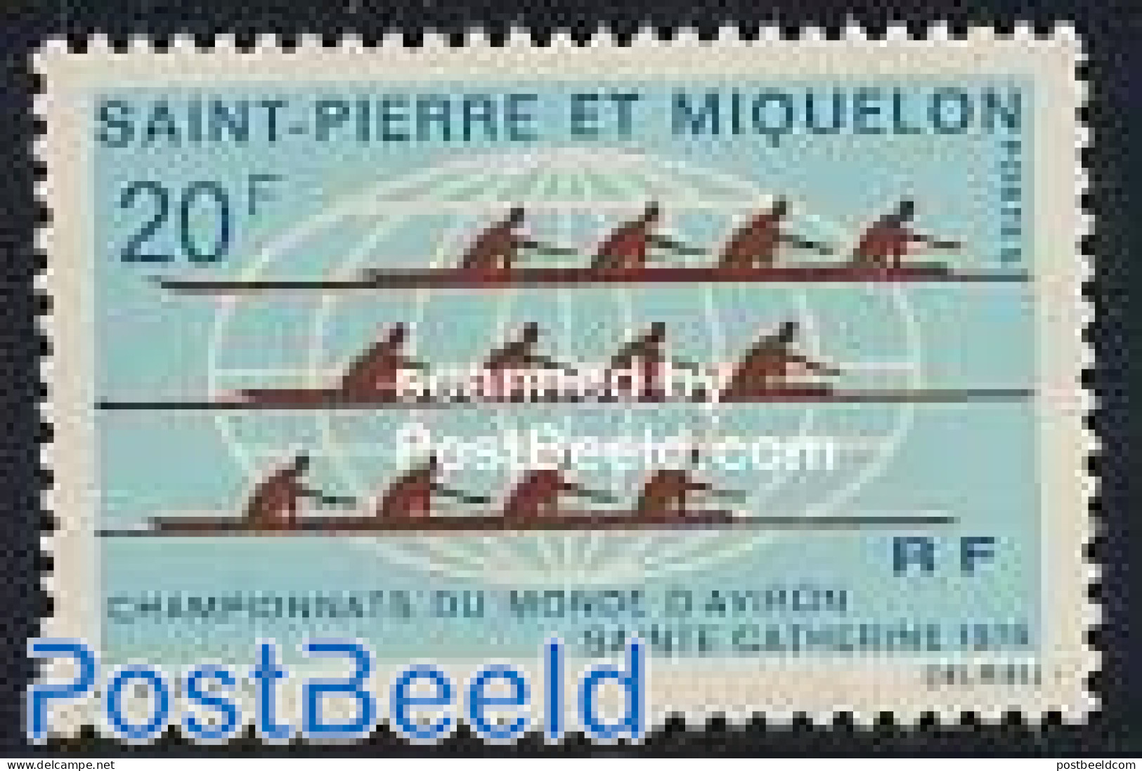 Saint Pierre And Miquelon 1970 Rowing Championships 1v, Mint NH, Sport - Kayaks & Rowing - Sport (other And Mixed) - Canottaggio