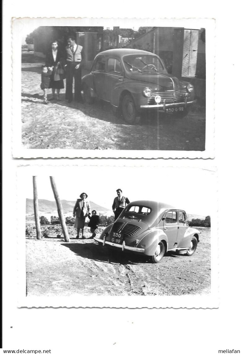 CX64 - 2 PHOTOS - RENAULT 4CV - Auto's