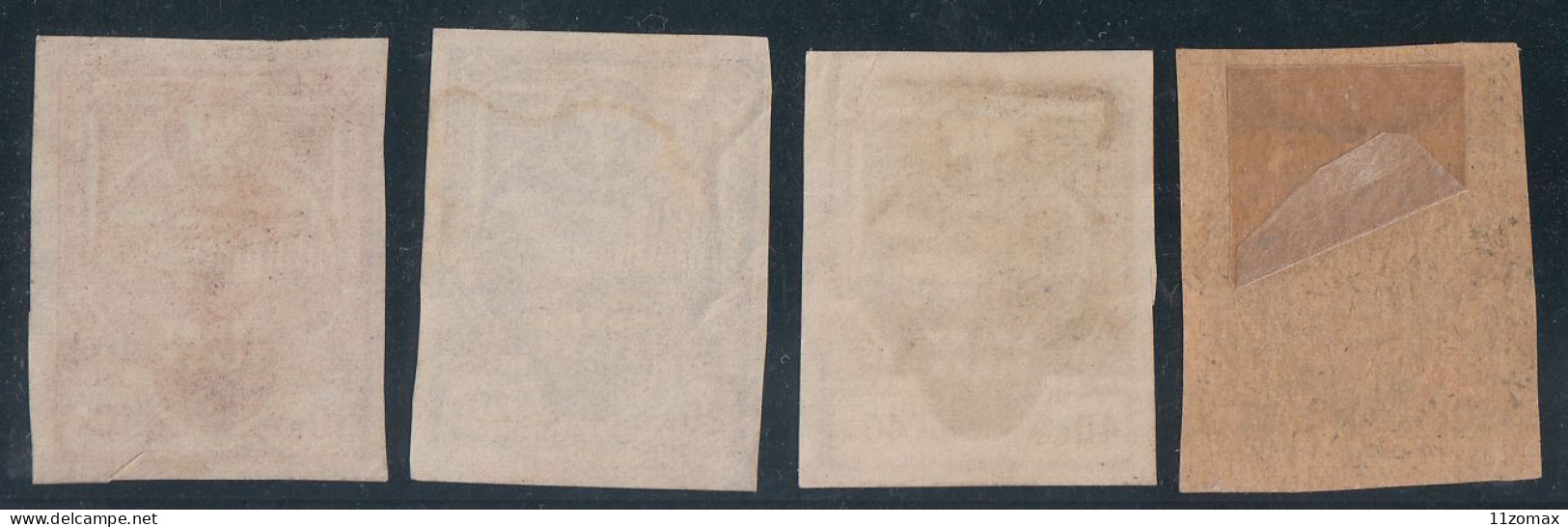 Gorny Slask 1921 Lot Of 4 Imperforated Stamps - VIPauction001 - Unused Stamps