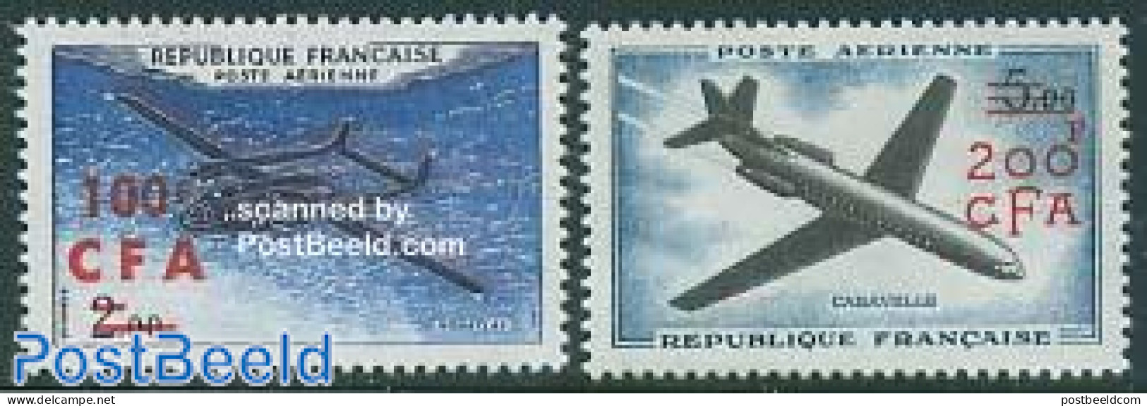 Reunion 1961 Aeroplanes 2v, Mint NH, Transport - Aircraft & Aviation - Avions