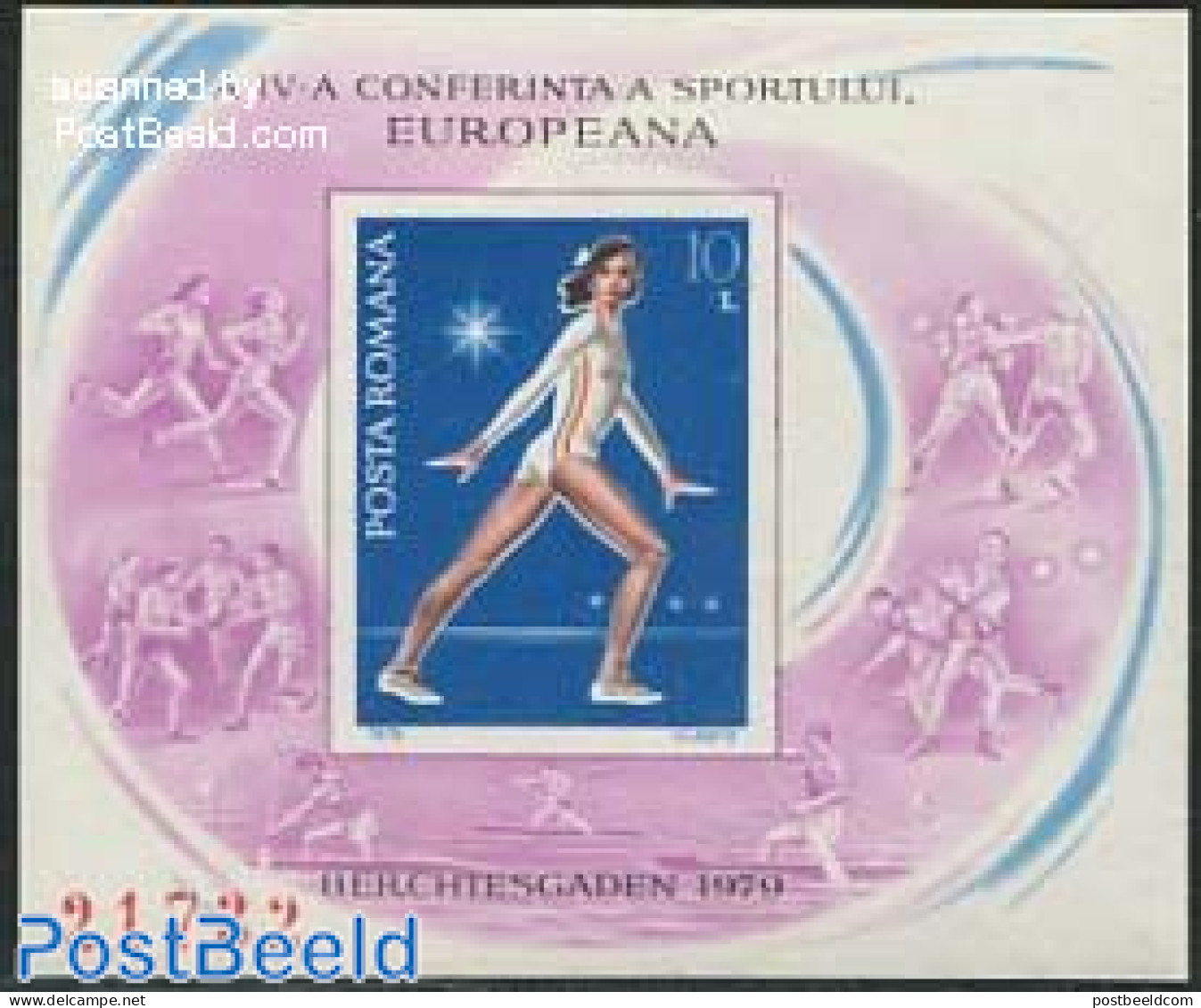 Romania 1979 European Sport Conference S/s, Mint NH, History - Sport - Europa Hang-on Issues - Sport (other And Mixed) - Neufs