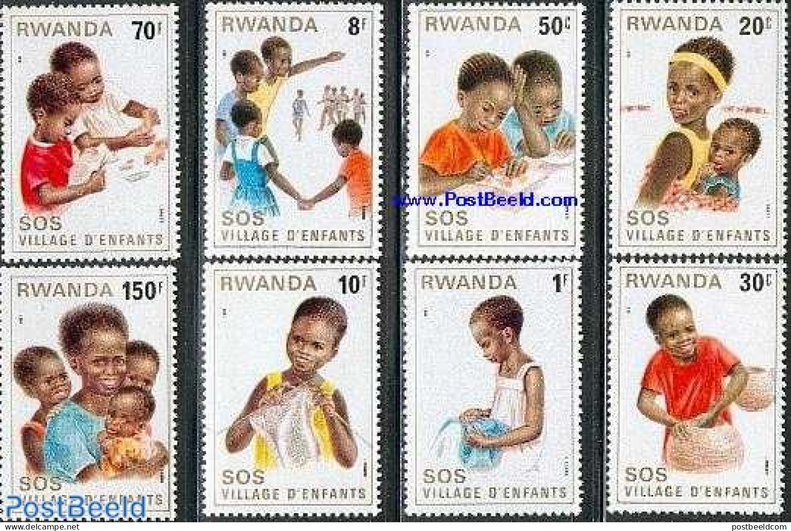 Rwanda 1981 SOS Children Village 8v, Mint NH, History - Unicef - Sonstige & Ohne Zuordnung