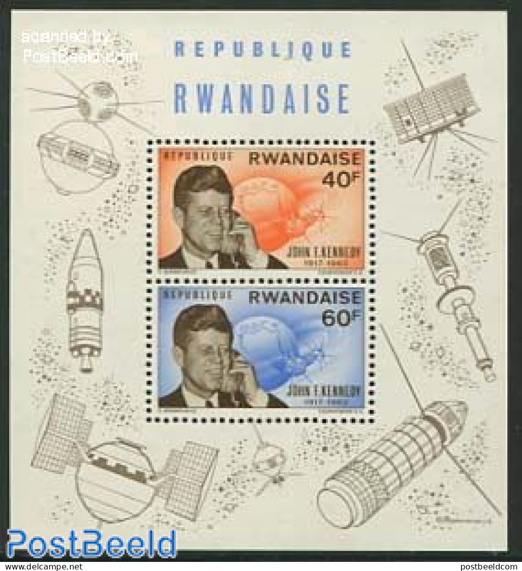 Rwanda 1965 J.F. Kennedy S/s, Mint NH, History - Transport - American Presidents - Space Exploration - Other & Unclassified