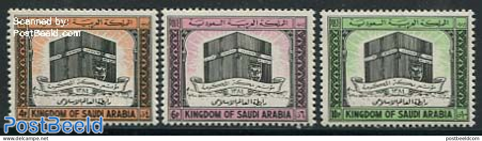 Saudi Arabia 1965 Moslim World Liga 3v, Mint NH, Religion - Religion - Saoedi-Arabië