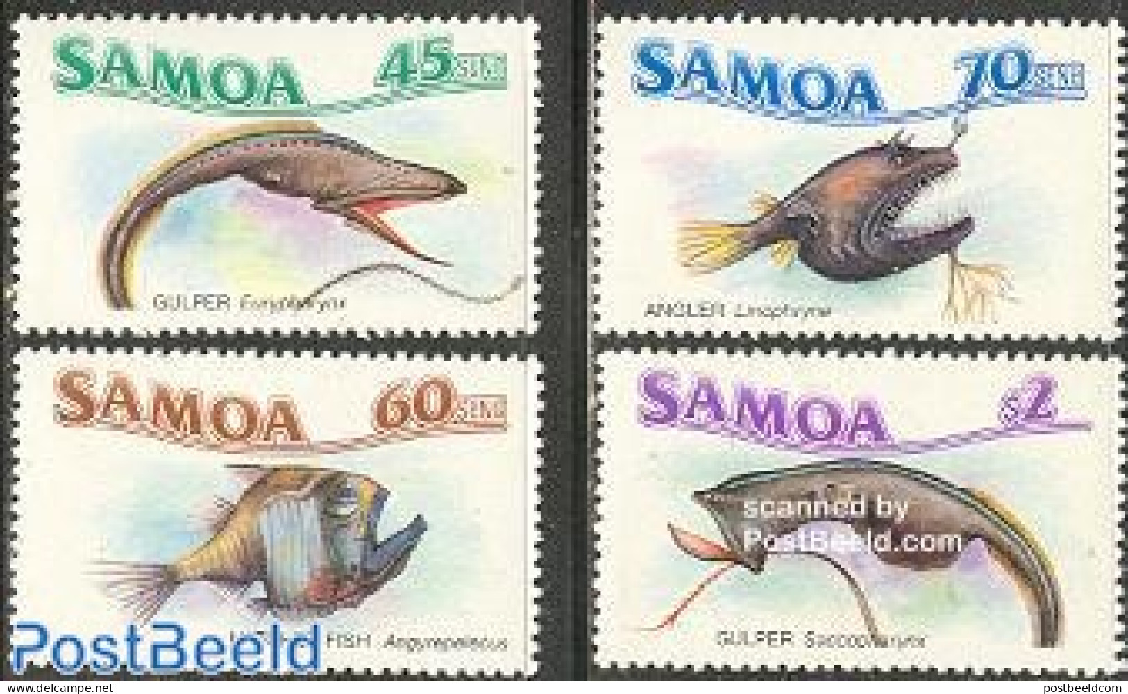 Samoa 1987 Deep Sea Fish 4v, Mint NH, Nature - Fish - Fishes