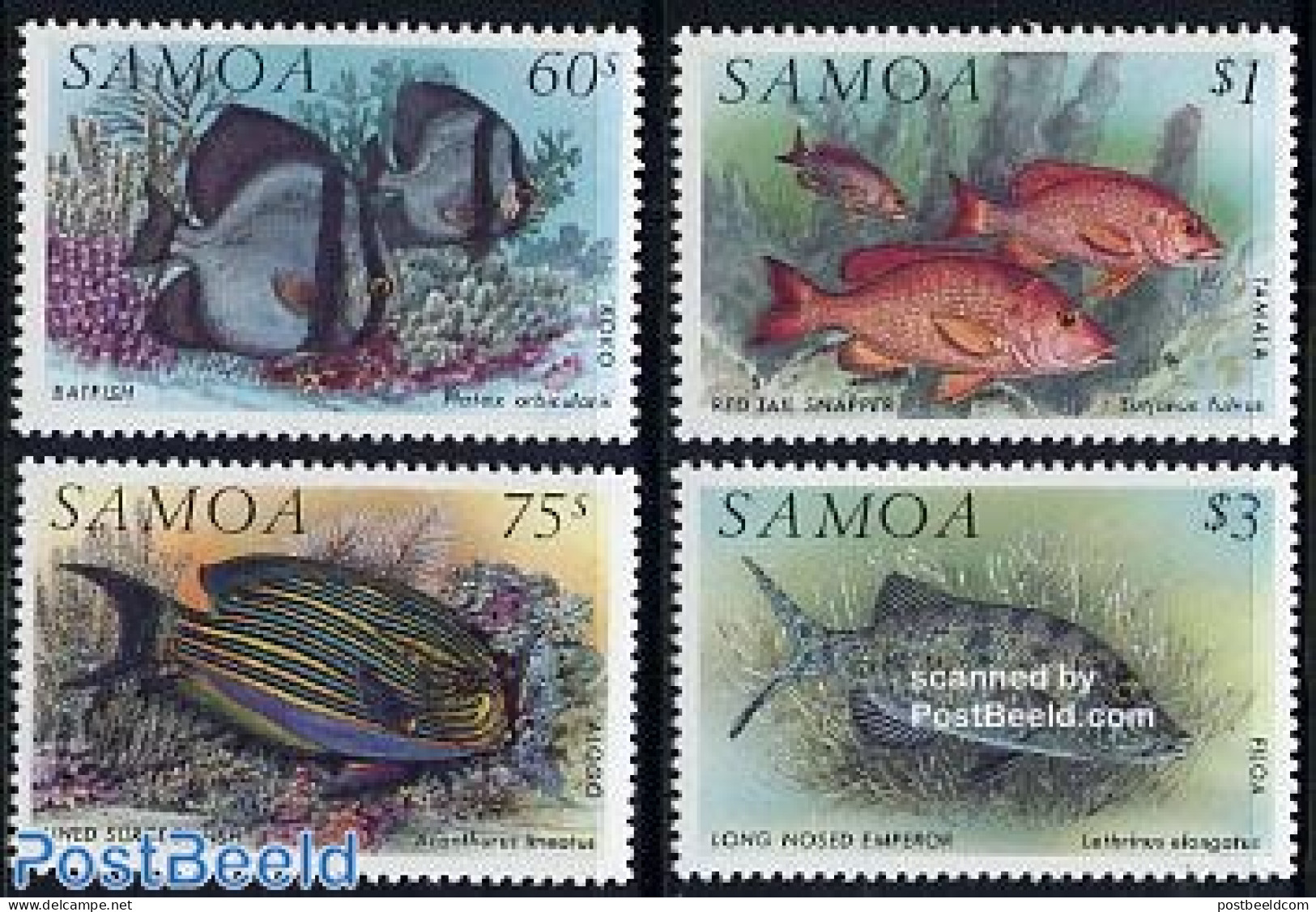 Samoa 1993 Fish 4v, Mint NH, Nature - Fish - Fishes