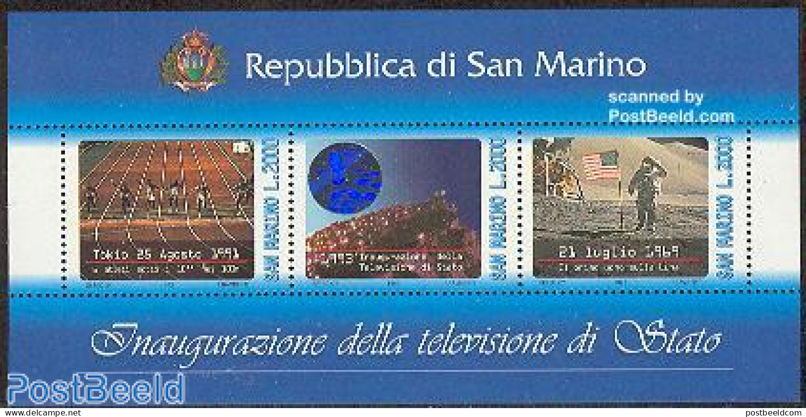 San Marino 1993 Television, Hologram S/s, Mint NH, Sport - Transport - Various - Sport (other And Mixed) - Space Explo.. - Ongebruikt