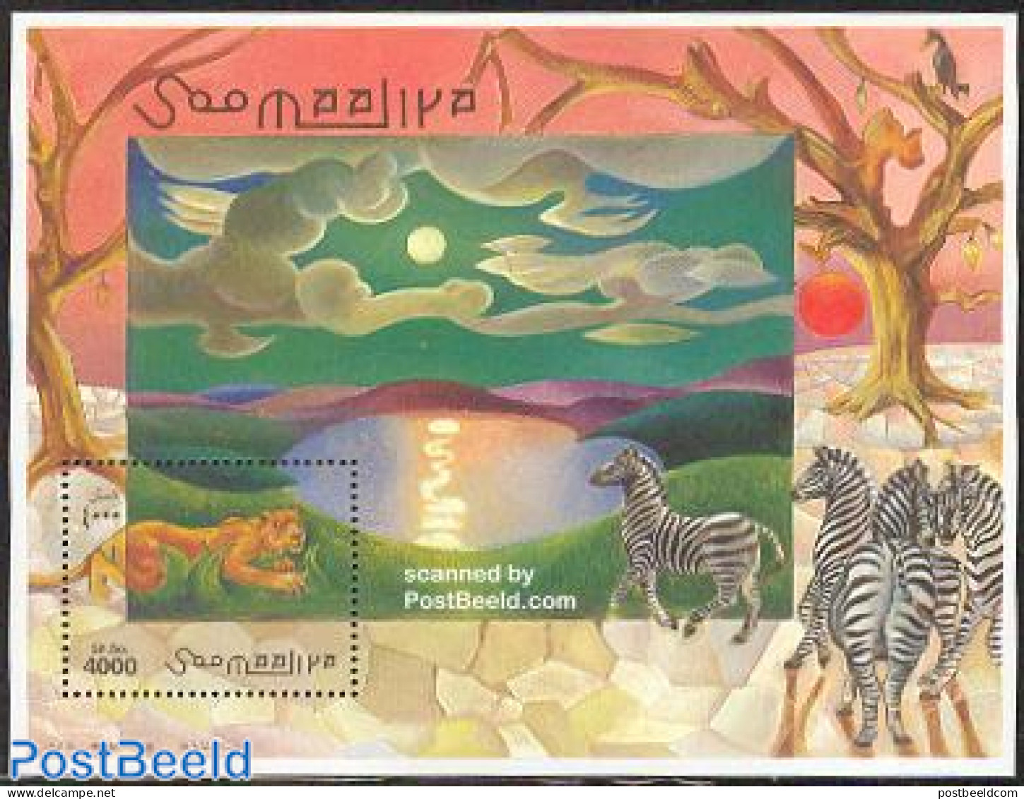 Somalia 1998 Lion S/s, Mint NH, Nature - Cat Family - Somalië (1960-...)