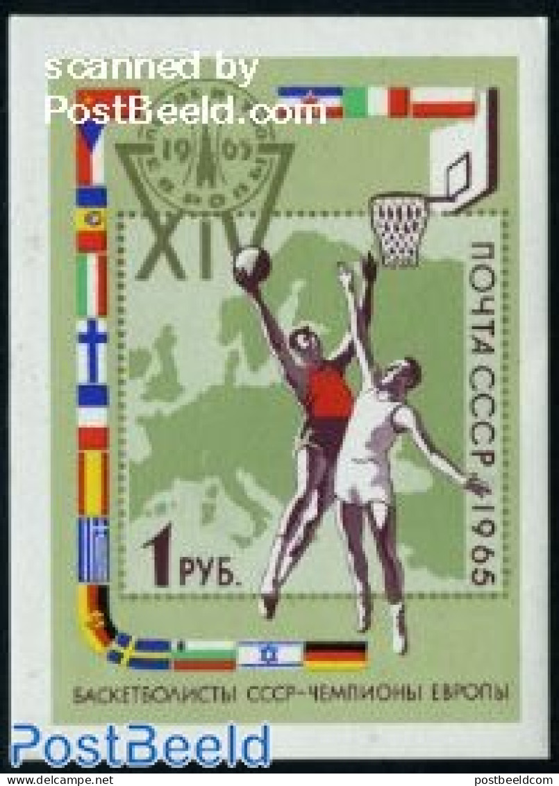 Russia, Soviet Union 1965 European Basketball Games S/s, Mint NH, History - Sport - Various - Europa Hang-on Issues - .. - Neufs