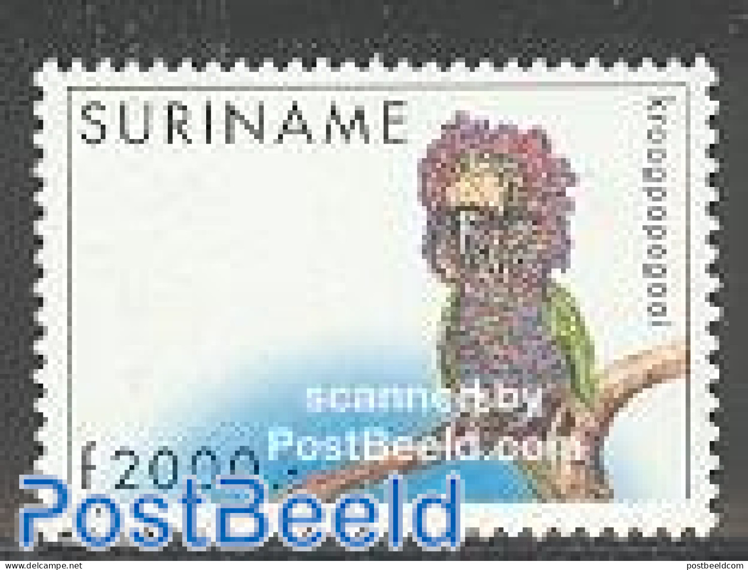 Suriname, Republic 1996 Bird 1v (2000g), Mint NH, Nature - Birds - Parrots - Surinam