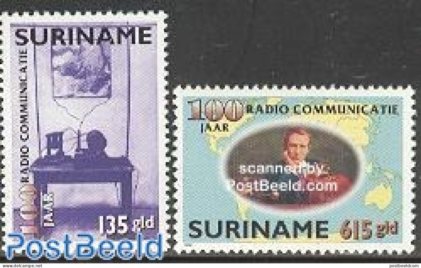 Suriname, Republic 1996 Radio Communication 2v, Mint NH, Performance Art - Science - Various - Radio And Television - .. - Télécom