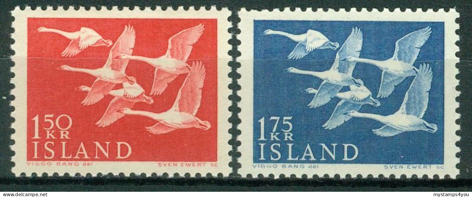 Bm Iceland 1956 MiNr 312-313 MNH | Northern Countries' Day #5-0208 - Nuevos
