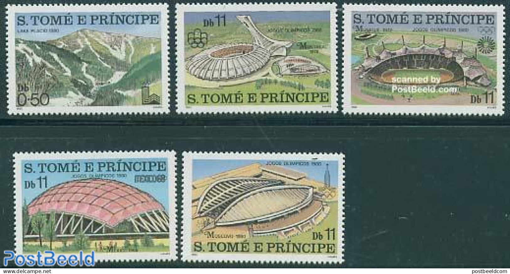 Sao Tome/Principe 1980 Olympic Games 5v, Mint NH, Sport - Olympic Games - Olympic Winter Games - Sao Tome En Principe