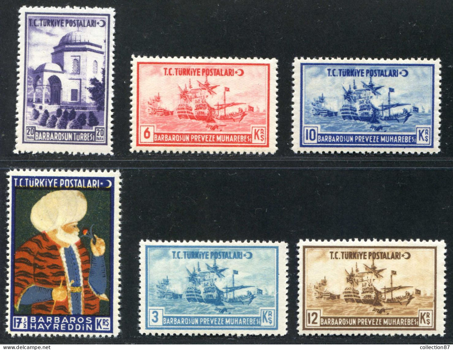 REF 091 > TURQUIE < Yv N° 951 à 956 * * < Neuf Luxe Dos Visible MNH * * - Turkey - Ungebraucht