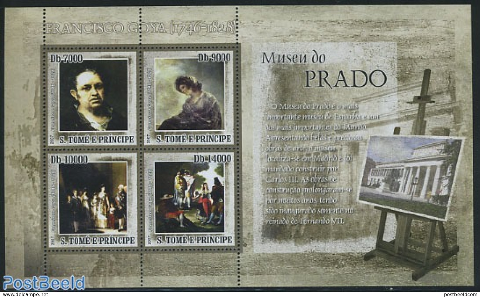 Sao Tome/Principe 2007 Prado Museum 4v M/s, Mint NH, Art - Museums - Paintings - Museen