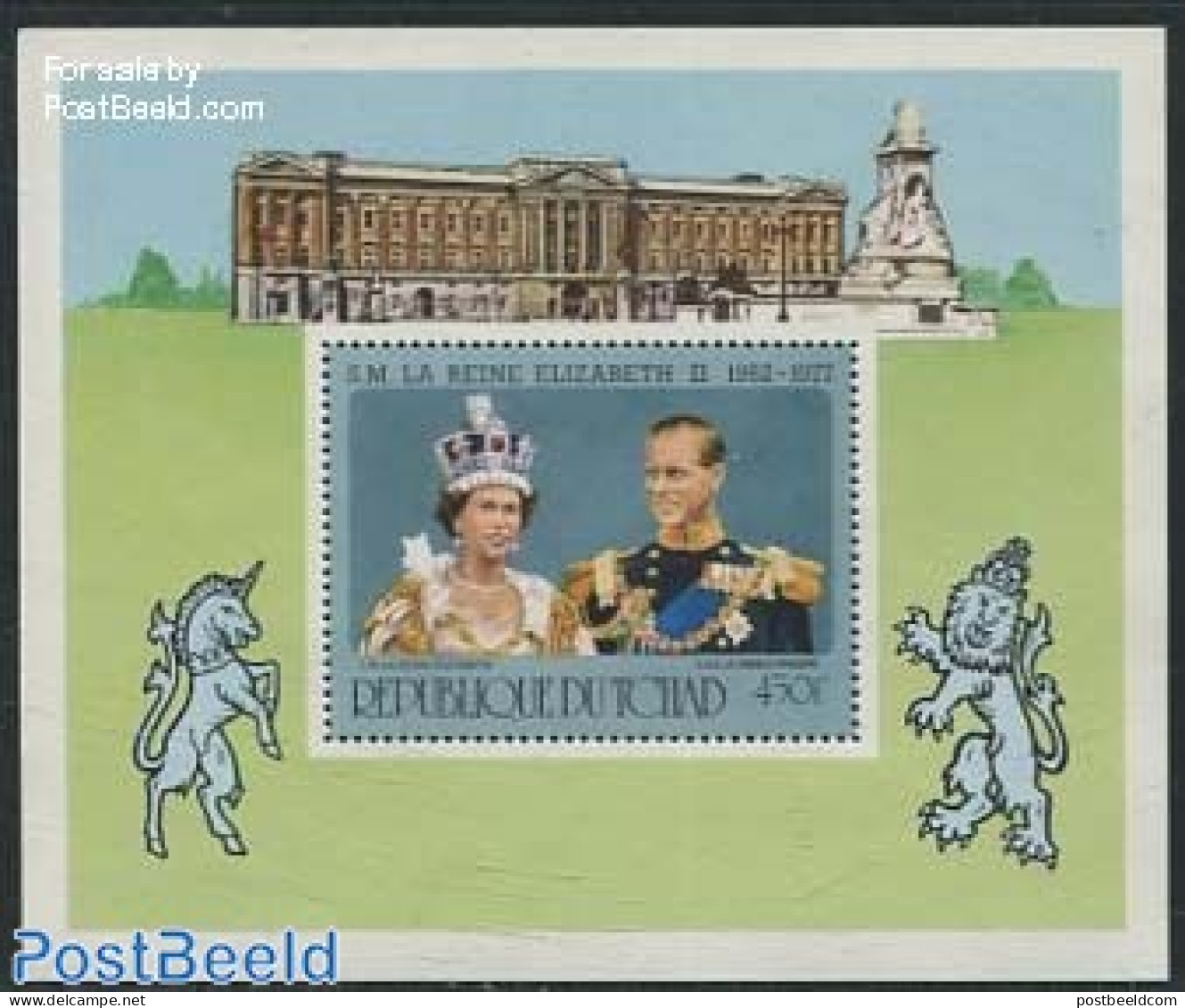 Chad 1977 Elizabeth II Silver Jubilee S/s, Mint NH, History - Kings & Queens (Royalty) - Sonstige & Ohne Zuordnung